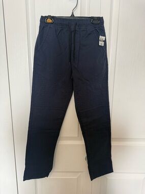 Boys Navy Drawstring Jogger Pants